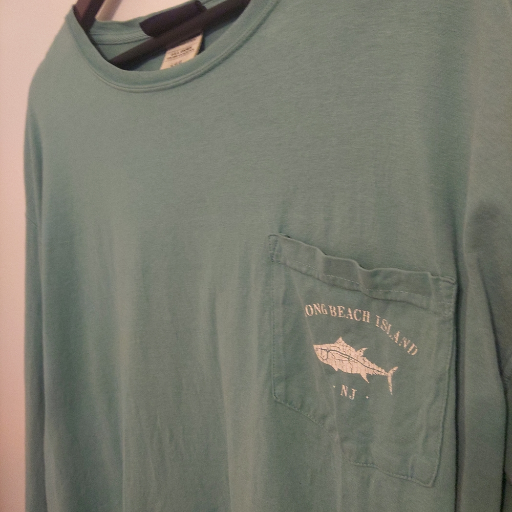 Long Beach Island Men's Teal Shirt